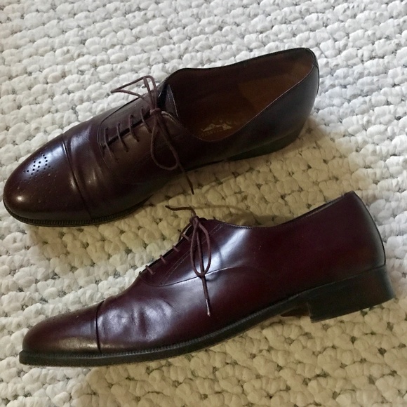 Salvatore Ferragamo Toecap Oxford Dress Shoes 10 D